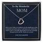 To My Wonderful Mom Delicate Heart Necklace, Mom's Birthday Gift,  Mothers Day Gift For A Wonderful Mom, Son To Mother Gift, Daughter To Mother Gift, Appreciation Gift For A Wonderful Mom.
