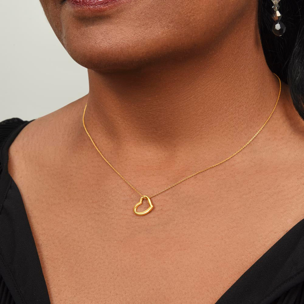 To My Bonus Mom Delicate Heart Necklace, Birthday Gift For Mom, Mothers Day Gift, Meaningful Gift, From Bonus Daughter Gift, I Love You