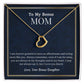 To My Bonus Mom Delicate Heart Necklace, Birthday Gift For Mom, Mothers Day Gift, Meaningful Gift, From Bonus Daughter Gift, I Love You