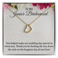 To My Maid Of Honor Delicate Heart Necklace, Wedding Anniversary Gift, Meaningful Gift, Birthday Gift For Her, Appreciation Gift.