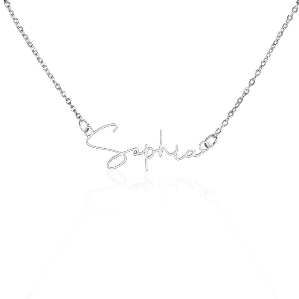 To My Bonus Mom Signature Style Necklace, Custom Name Necklace Gift For Mother In Law other, Mothers Day Gift, Birthday Gift From Son In Law, Wedding Anniversary Gift.