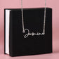 To My  Granddaughter Signature Style Necklace, Custom Name Birthday Gift, From Grandmother, Personalized Graduation Gift.