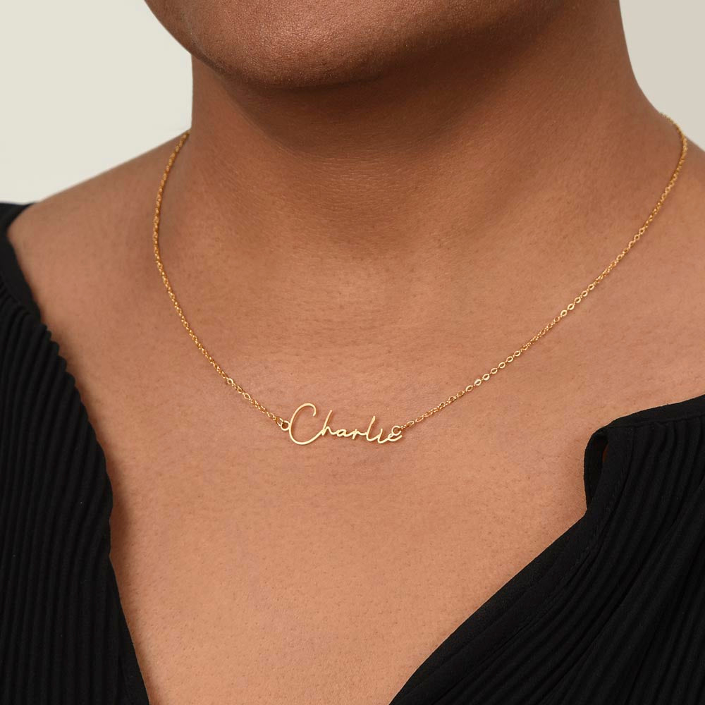 To My Bonus Mom Signature Style Necklace, Custom Name Necklace Gift For Mother In Law other, Mothers Day Gift, Birthday Gift From Son In Law, Wedding Anniversary Gift.
