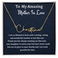 To My Amazing Mother In Love Signature Style Necklace, Birthday Gift For An  Amazing Mother In Love, Mothers Day Gift, Gift From Daughter In Law.