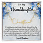 To My  Granddaughter Signature Style Necklace, Custom Name Birthday Gift, From Grandmother, Personalized Graduation Gift.