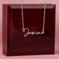 A Truly Amazing Home Caregiver Signature Style Name Necklace, Appreciation Gift, Birthday Gift For Her, Christmas Gift. Meaningful Jewelry.