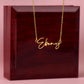 To My  Granddaughter Signature Style Necklace, Custom Name Birthday Gift, From Grandmother, Personalized Graduation Gift.