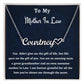To My Mother In Law Heart Name Necklace, Birthday Gift For An Amazing Mother In Law, Wedding Anniversary Gift, Gift From Daughter In Law.