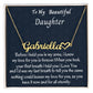 To My Beautiful Daughter Heart Name Necklace, Birthday Gift For Her, Graduation Gift For My Beautiful Daughter, Custom Name Necklace, Mom To Daughter Gift.