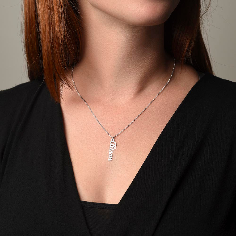 To My Amazing Mom Vertical Name Necklace, Birthday Gift For An Amazing Mother, Mothers Day Gift, Gift From Daughter,  Son To Mother Gift.