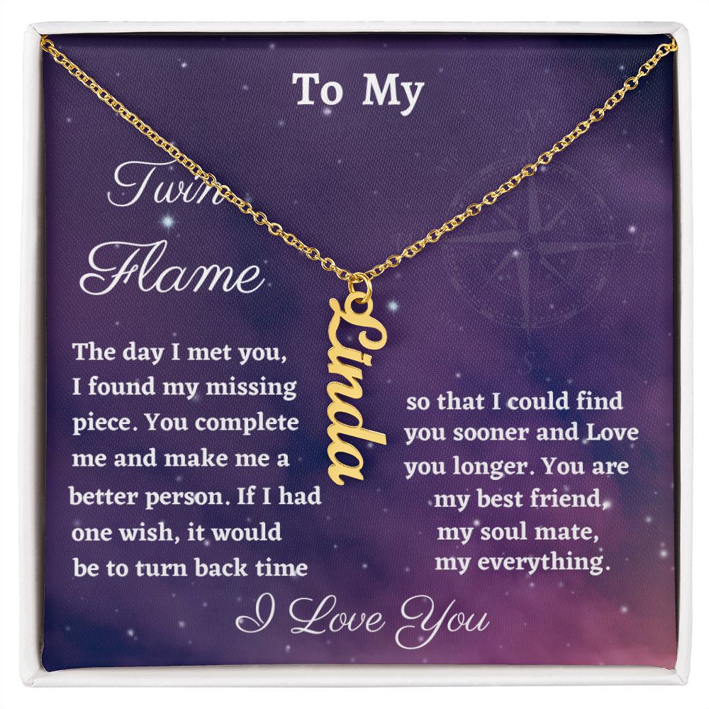 To My Twin Flame Gift, Necklace for Girlfriend/Soulmate, Twin Flame  Jewelry, Gift for My Twin Flame
