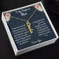 To My Boyfriend's Mom Vertical Name Necklace, Birthday Gift For Boyfriend's Mom, Wedding Anniversary Gift, Mothers Day Gift, From Bonus Daughter.