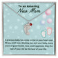 To An Amazing New Mom Custom Baby Feet Necklace, Engraved Baby Feet Necklace, Gift For New Mom, First Time Mom To Be Gift.