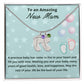 To An Amazing New Mom Custom Baby Feet Necklace, Engraved Baby Feet Necklace, Gift For New Mom, First Time Mom To Be Gift.