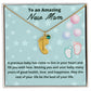 To An Amazing New Mom Custom Baby Feet Necklace, Engraved Baby Feet Necklace, Gift For New Mom, First Time Mom To Be Gift.