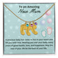 To An Amazing New Mom Custom Baby Feet Necklace, Engraved Baby Feet Necklace, Gift For New Mom, First Time Mom To Be Gift.