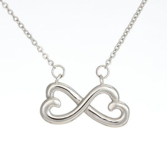 Stepmother Wedding Gift from Bride, Infinity Hearts Necklace, Bonus Mom Gift, To Stepmom of the Bride Gift, Wedding Jewelry for Stepmom