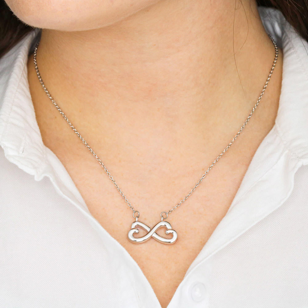 To My Sister Gift, Personalized Infinity Hearts Necklace, Gift For Soul Sister, Birthday Gift For A Sister, Best Friend Christmas Gift