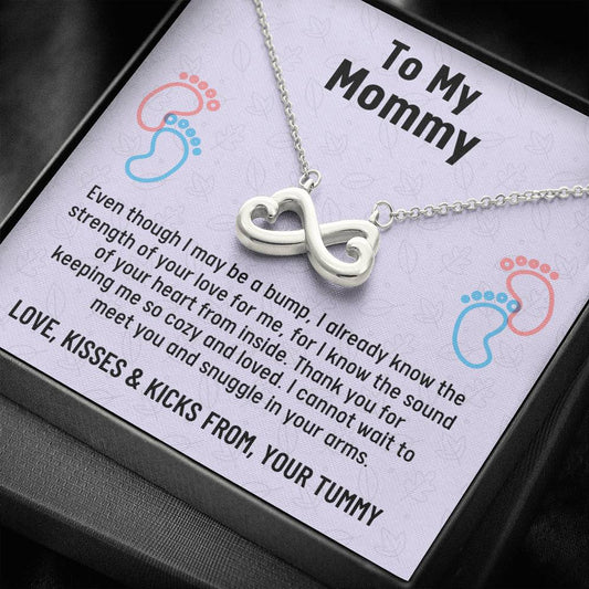 Mom To Be Gift, Infinity Hearts Necklace Gift For Expecting Mom, Pregnancy Gift, Mama Present From Unborn Baby, Mommy To Be Gift