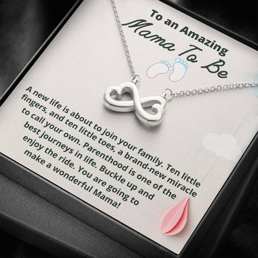 Mama To Be Necklace Gift, Gift for Expecting Moms Infinity Heart Necklace, Baby Shower Gift Mom to Be, New Mom Gift, Pregnancy gift