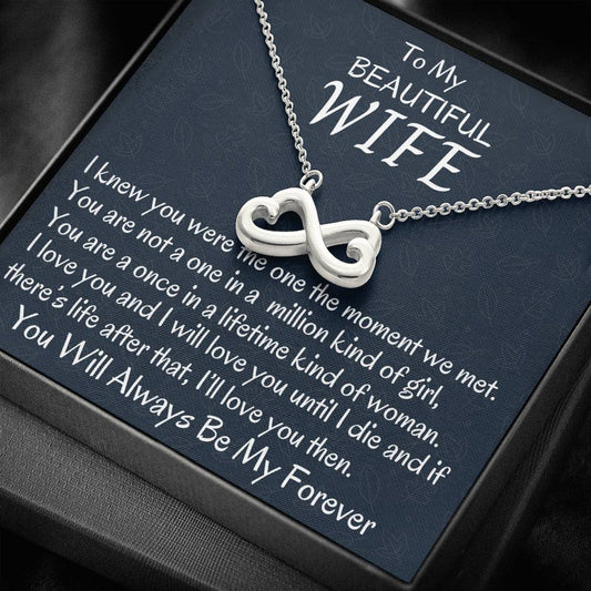 Necklace Gift For Her, Anniversary Gift Necklace, Birthday Gift, Infinity Heart Necklace Gift For Her, Gift For Wife