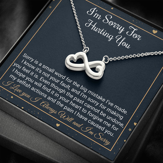 Apology Gift, I'm Sorry Gift, Infinity Necklace, Apology For Wife or Girlfriend, Forgive me Jewelry, Sorry Gift For A Friend or Partner, Sorry Sister