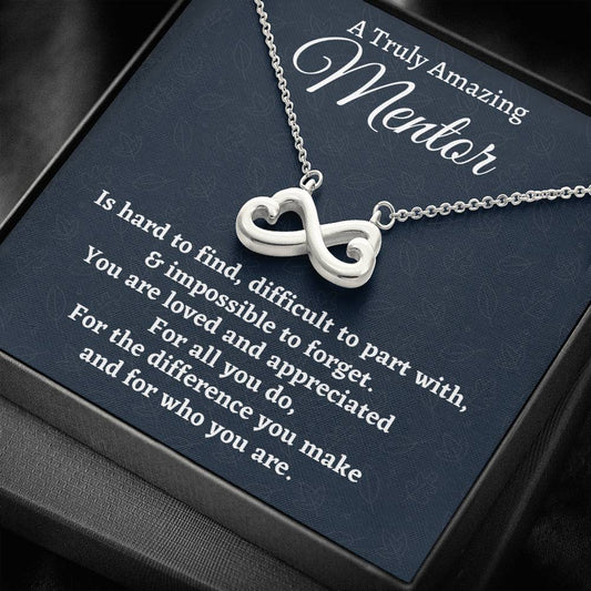 Mentor Gift, Appreciation Gift For A Mentor, Infinity Hearts Necklace, Personalized Mentor Gift, Jewelry Gift For Women