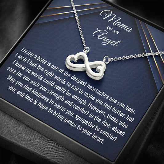 Miscarriage Gift, Mama of an Angel, Infinity Hearts Pregnancy Loss Necklace, Sorry for Your Loss, Angel Baby, Bereavement Gift, Miscarriage Keepsake