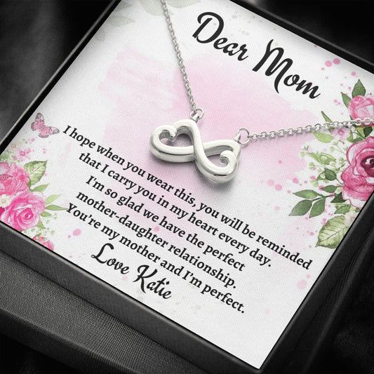 Gift for Mom,  Necklace Infinity Gift For Mom, Birthday Gift, Present From Daughter to Mother Christmas Gift