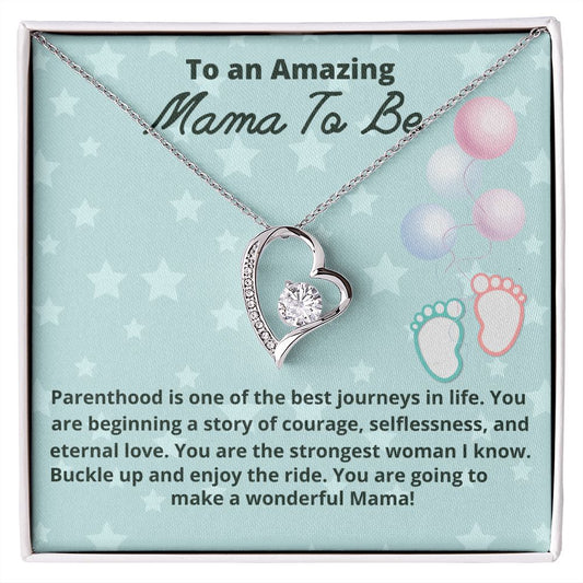 To An Amazing Mama To Be, Forever Love Necklace, Pregnancy Gift, New Mom Gift, First Time Mom.
