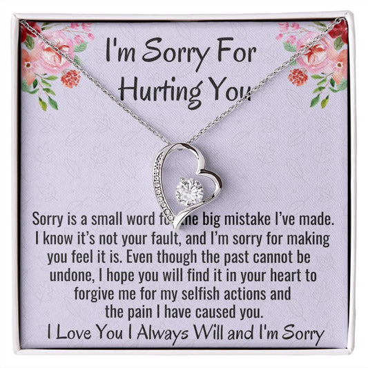 I'm Sorry Gift, Forever Love Necklace, Apology Gift For Her. Christmas Gift.
