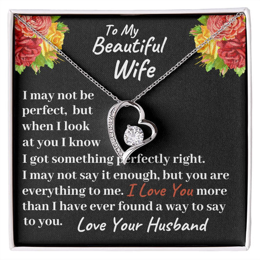 To My Beautiful Wife Forever Love Necklace
