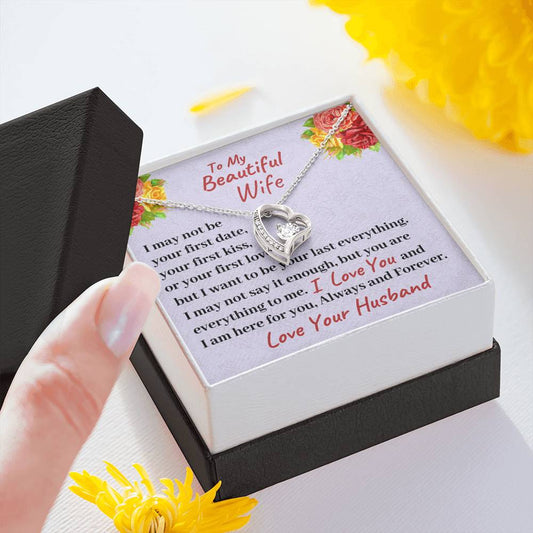 To My Beautiful Wife You Are My Everything, Anniversary Gift, Birthday Gift, Necklace for Wife
