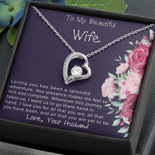 To My Wife Forever Love Necklace Gift, Christmas Gift for Wife, Jewelry Gift For Wife From Husband, To My Soulmate Gift