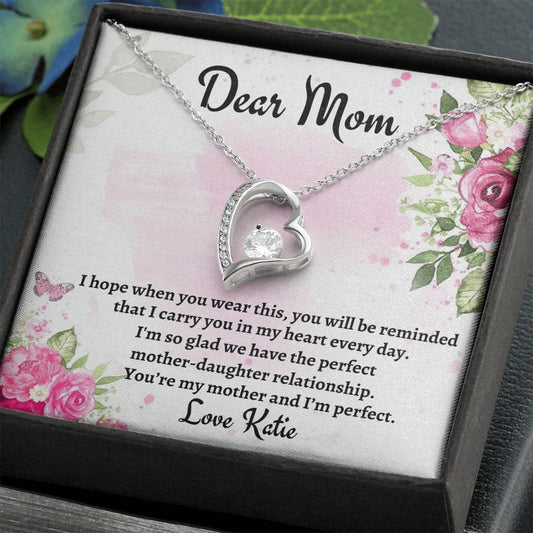 Gift for Mom, Forever Love Necklace Gift For Mom, Birthday Gift, Present From Daughter to Mother Christmas Gift