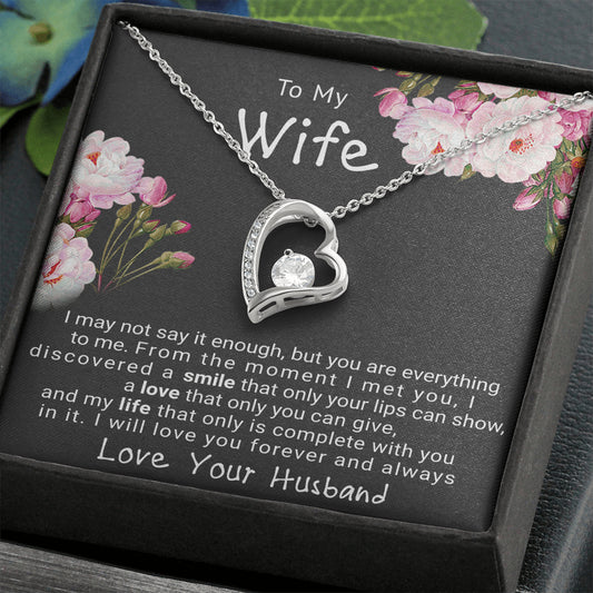 Gift for Wife Forever Love Necklace, Christmas Gift for Wife, On her Birthday Gift, Jewelry Gift For Wife From Husband