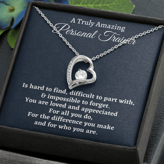 Personal Trainer Gift, Appreciation Gift For A Personal Trainer, Forever Love Necklace Personalized Gift, Jewelry Gift For Women