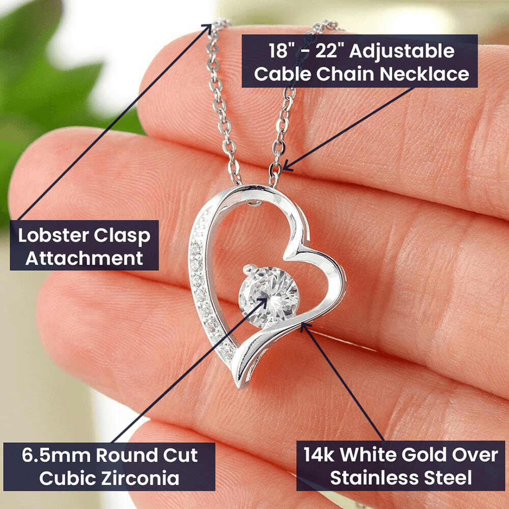 To My Wife Forever Love Necklace Gift, Personalized Wife Gift On Our First Christmas Together Gift From Husband, Gift For Her