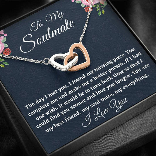 To My Soulmate Necklace Gift, Love Knot Necklace For Her Birthday, Anniversary Gift, Gift For Her