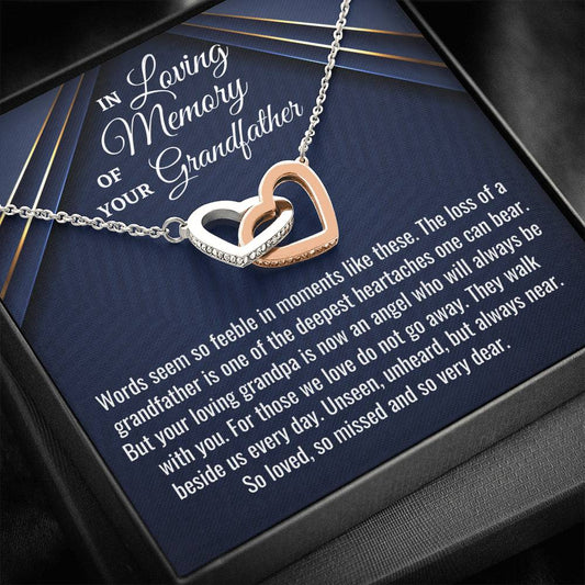 Loss of Grandfather Gift, Bereavement Gift, Sorry For Your loss, Sympathy Necklace, Grandfather Memorial Gift, Grandpa Remembrance Necklace
