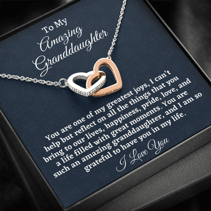 Granddaughter Gift Two Hearts Necklace Necklace for