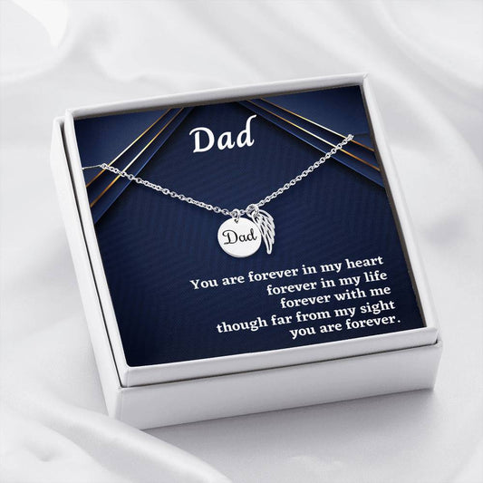Dad Remembrance Necklace, Loss of Father Gift, Bereavement Gift, Sympathy Necklace, Memorial Gift