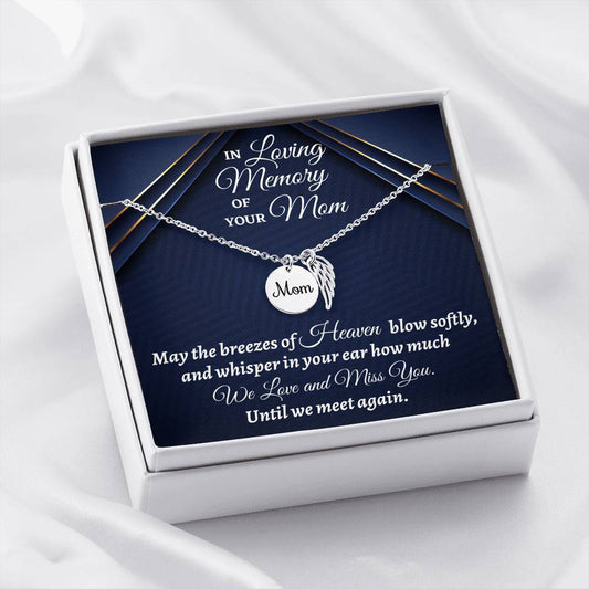 Mom Remembrance Necklace, Loss of Father Gift, Bereavement Gift, Sympathy Necklace, Memorial Gift