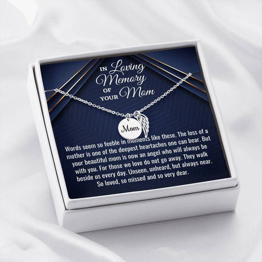 Remembrance Necklace, Loss of Mother Gift, Memorial Gift, Loved One Remembrance Bereavement Gift, Sympathy Necklace, Sorry For Your loss