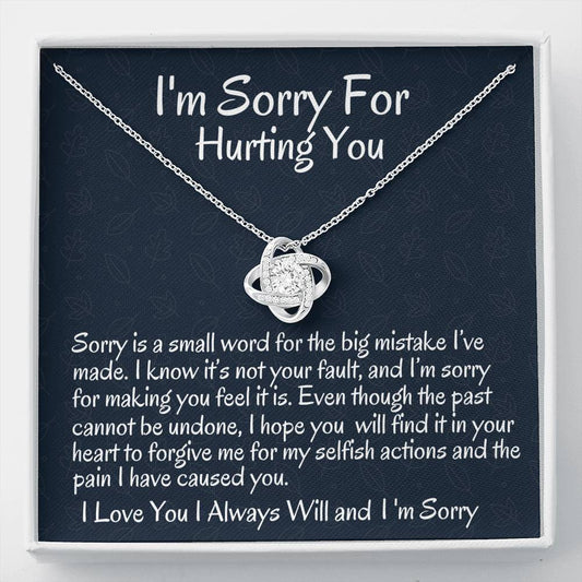 I'm Sorry Gift, Apology Necklace For Wife Girlfriend, Love Knot, Forgive me Jewelry, Sorry Gift Friend, Sorry Partner, Sorry Sister