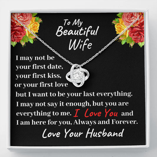 Beautiful Love Knot Necklace Gift for Wife Lovely Birthday or Christmas Gift for Wife