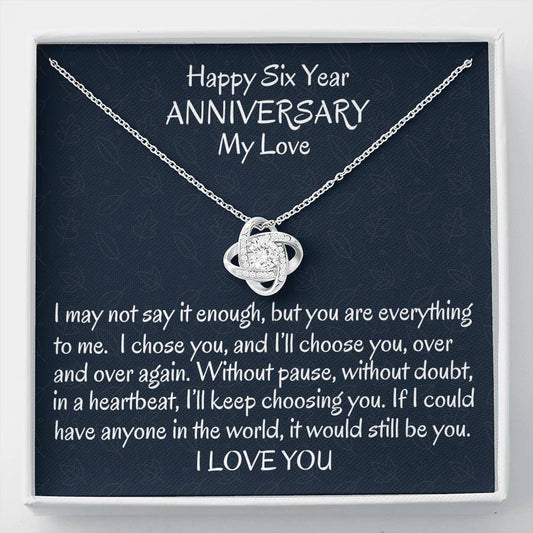 Sixth Wedding Anniversary Beautiful Wife Gift, Sixth Year Anniversary Gift For Her Anniversary