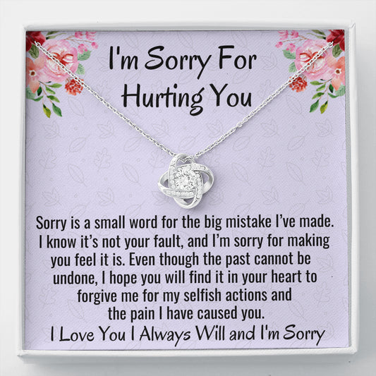 I'm Sorry Gift, Apology Necklace For Wife Girlfriend, Love Knot, Forgive me Jewelry, Sorry Gift Friend, Sorry Partner