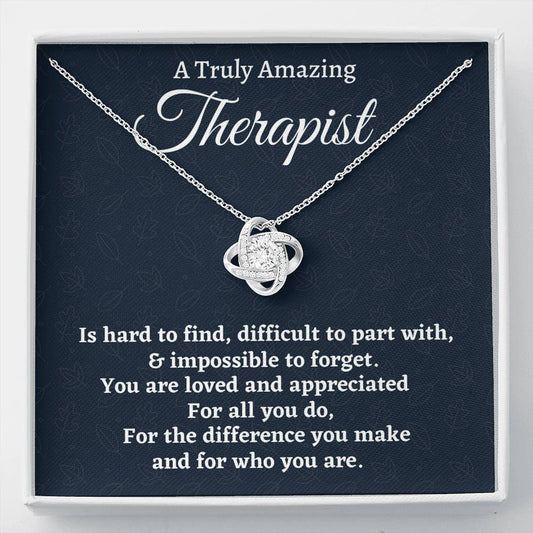 Therapist Gift, Appreciation Gift For A Therapist, Love Knot Necklace, Personalized Therapist Gift, Jewelry Gift For Women