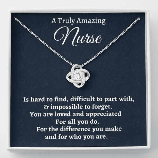 Nurse Gift, Appreciation Gift For A Nurse, Love Knot Necklace, Personalized Nurse Gift, Jewelry Gift For Women